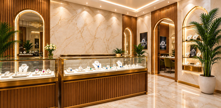 Raza Gems Gold and Diamond Park branch interior