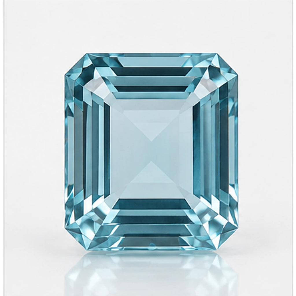 Aquamarine gemstone front view