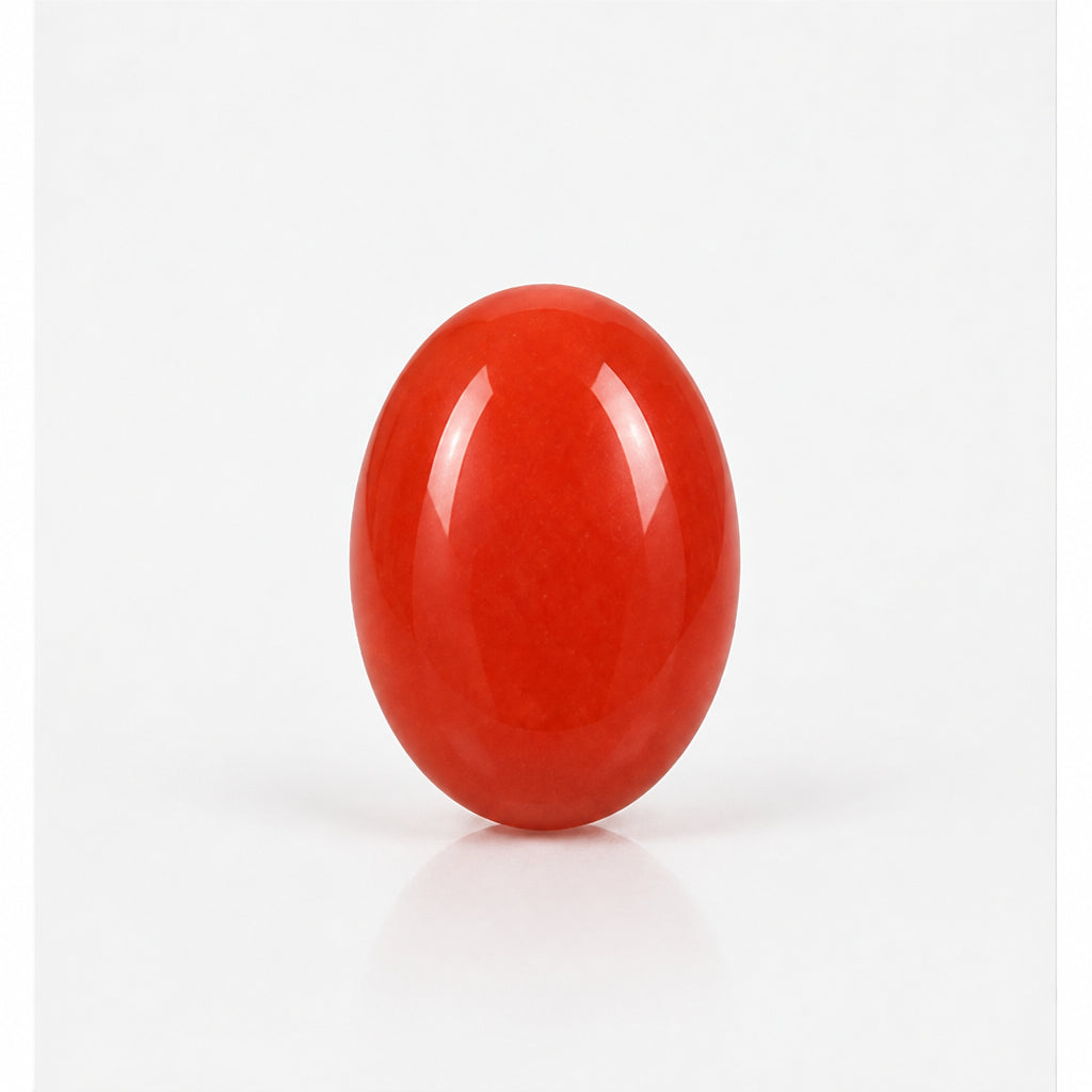 Coral gemstone front view