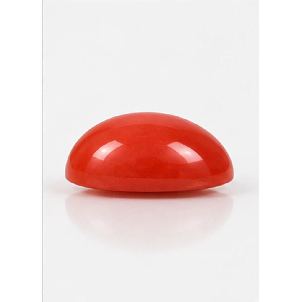 Coral gemstone side view