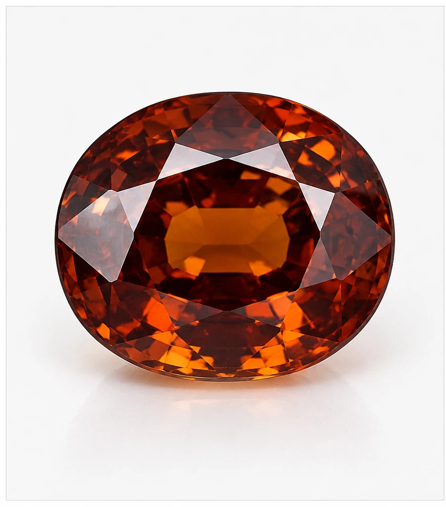 Gomed gemstone front view